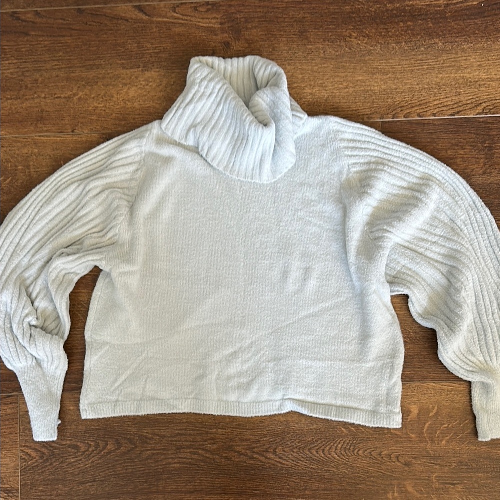 Express Cozy Gray Turtleneck Sweater
